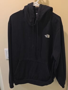 The North Face Black Pullover Hoodie with White Logo